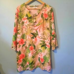 J. Jill Tropical Dress or Tunic  Size M Tall